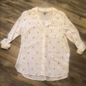 Old Navy cactus button down shirt